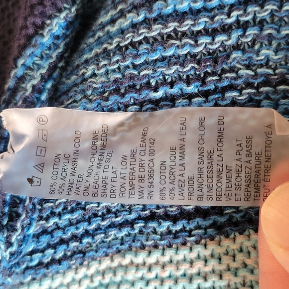 Alia Blue & Grey Knit Cardigan    L  (fits L - XL) - Picture 4 of 4